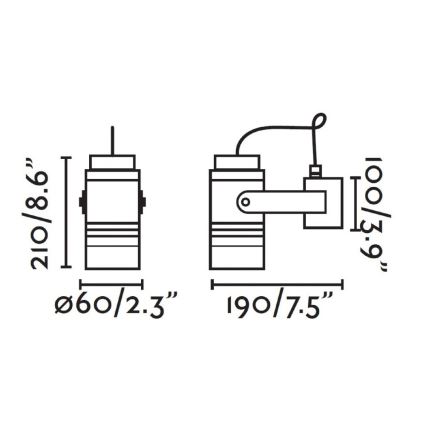 FARO 70260 - Vanjska zidna svjetiljka LIT 1xGU10/8W/230V IP54