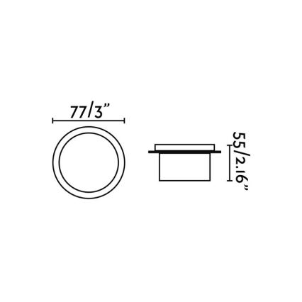 FARO 70265 - LED Ugradbena svjetiljka za kupaonicu GALO LED/3W/230V IP54