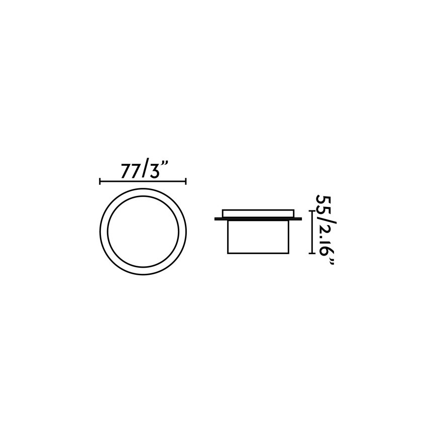 FARO 70265 - LED Ugradbena svjetiljka za kupaonicu GALO LED/3W/230V IP54