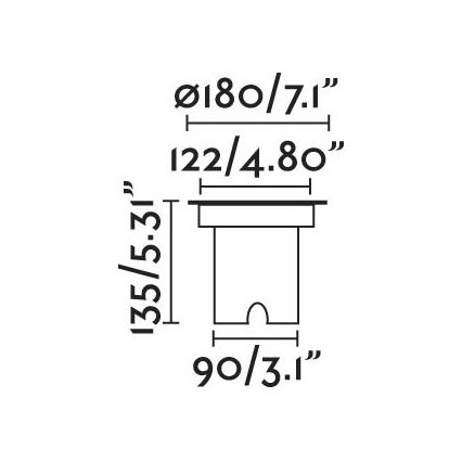FARO 70309 - LED vanjska ugradna svjetiljka za prolaz vozila GEISER LED/12,5W/230V IK08 IP67