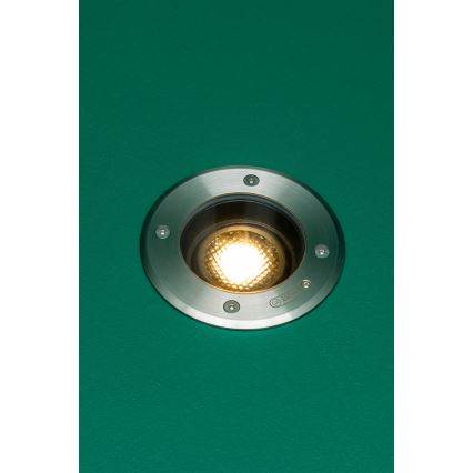 FARO 70310 - Vanjska svjetiljka za ugradnju u kolnik GEISER 1xGU10/8W/230V IK08 IP67 nehrđajući čelik