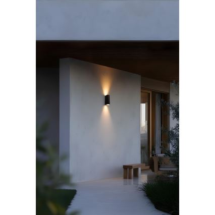 FARO 70327 - Vanjsko zidno svjetlo ESTELA 2xGU10/5W/230V IP65 crna