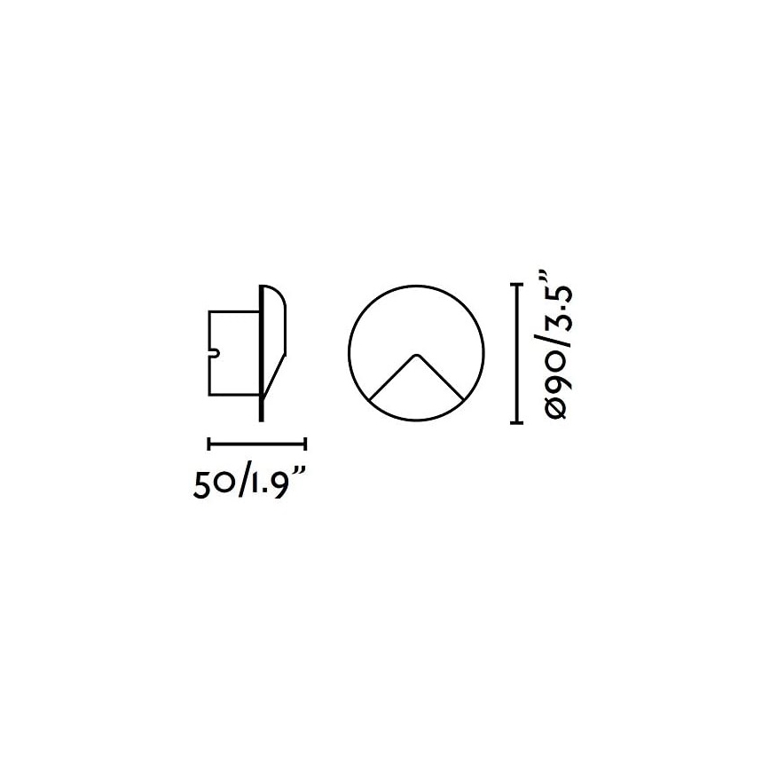 FARO 70397 - LED Vanjska zidna svjetiljka UVE LED/2W/230V IP44