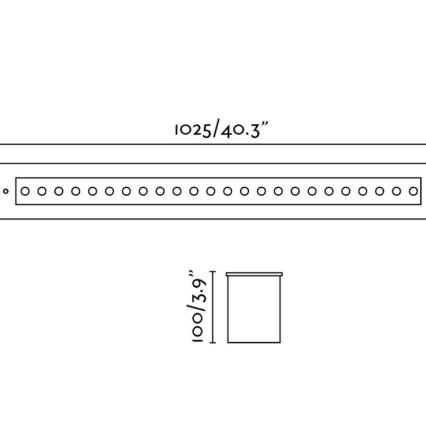 FARO 70448 - LED Vanjska ugradbena svjetiljka GRAVA LED/42W/24V IP67