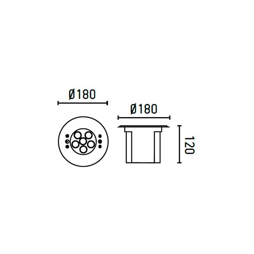 FARO 70456 - LED RGB Vanjska ugradbena svjetiljka EDEL LED/18W/24V IP68