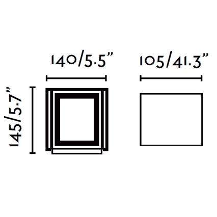 FARO 70637 - LED Vanjska zidna svjetiljka OLAN 2xLED/3W/230V IP54