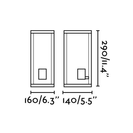 FARO 70773 - Vanjska zidna svjetiljka NALA 1xE27/15W/230V IP54