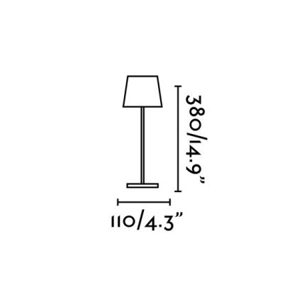 FARO 70776 - LED Vanjska prigušiva stolna lampa na dodir TOC LED/2,2W/230V IP54