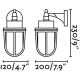 FARO 70992 - Vanjska zidna svjetiljka NAHIR 1xE27/60W/230V IP44