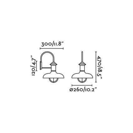 FARO 71140 - Vanjska zidna svjetiljka ESTORIL 1xE27/60W/230V