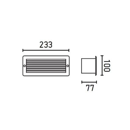 FARO 71480 - Vanjska zidna svjetiljka ESCA 1xE27/40W/100-240V IP44