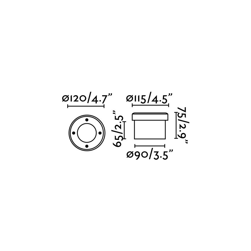 FARO 71495 - LED vanjsko ulazno svjetlo LIO 1xGX53/6W/230V IK08 IP67
