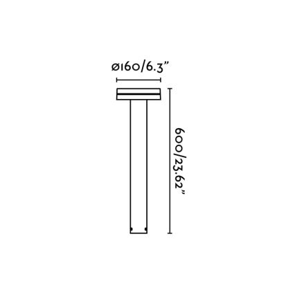 FARO 71949 - LED Vanjska lampa ESPOT LED/9W/230V 2200/2700/3200/4000K IK07 IP65 60 cm smeđa