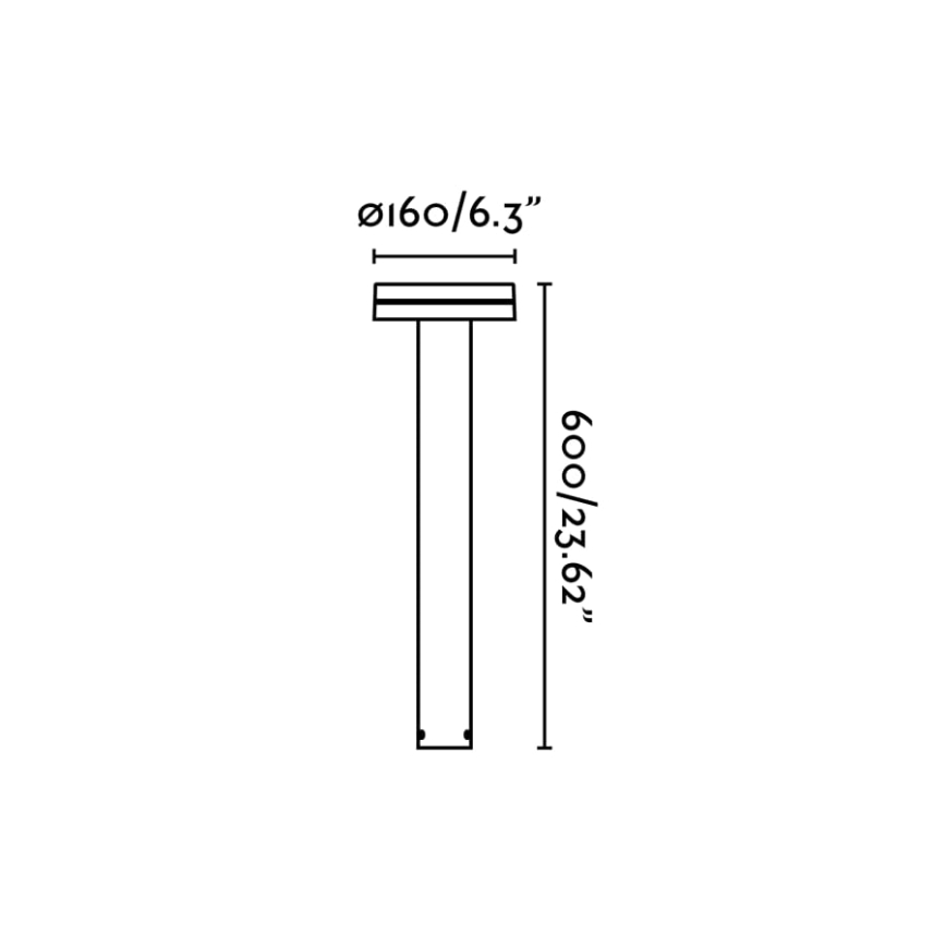 FARO 71949 - LED Vanjska lampa ESPOT LED/9W/230V 2200/2700/3200/4000K IK07 IP65 60 cm smeđa
