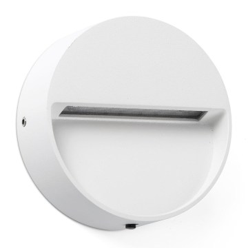 FARO 71961 - LED svjetiljka za stepenice DUNE LED/3W/230V 2200/2700/3200/4000K IP65 bijela okrugla