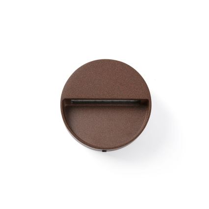 FARO 71962 - LED svjetiljka za stepenice DUNE LED/3W/230V 2200/2700/3200/4000K IP65 smeđa okrugla