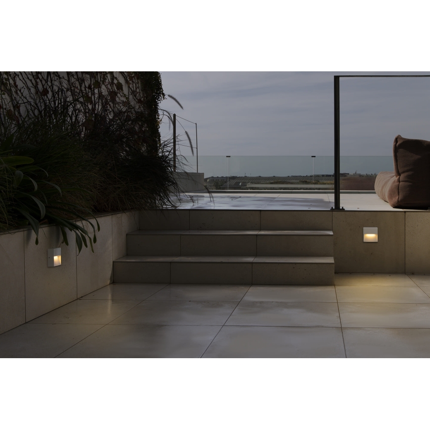 FARO 71964 - LED svjetiljka za stepenice DUNE LED/3W/230V 2200/2700/3200/4000K IP65 bijela kvadratna