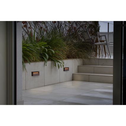 FARO 71968 - LED svjetiljka za stubište DUNE LED/6W/230V 2200/2700/3200/4000K IP65 smeđa, pravokutna