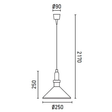 FARO 71990 - Vanjski luster BELL 1xE27/23W/230V plava IP44