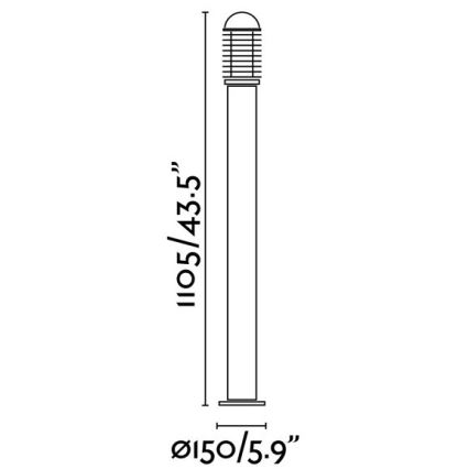 FARO 73460 - Vanjska lampa VERNO-G 1xE27/60W/230V IP44