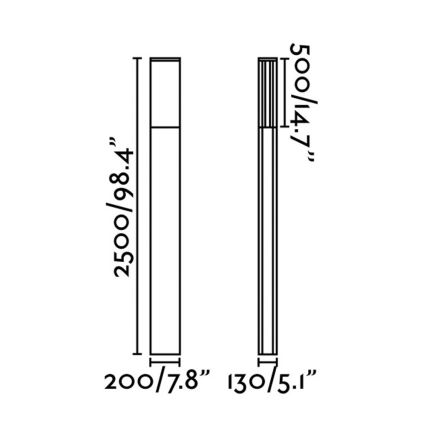 FARO 74444E - Vanjska lampa DATNA 2G11/36W/230V IP65