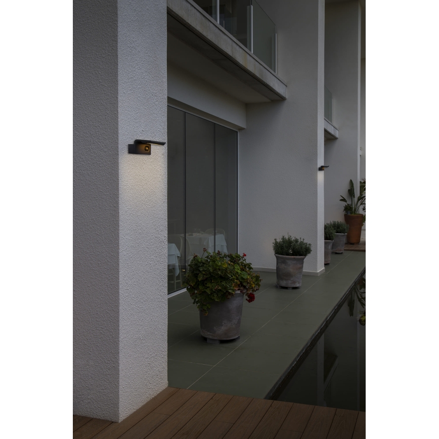 FARO 74456 - LED solarna zidna svjetiljka LUMA sa senzorom LED/5W/3,7/230V IP65 antracitna