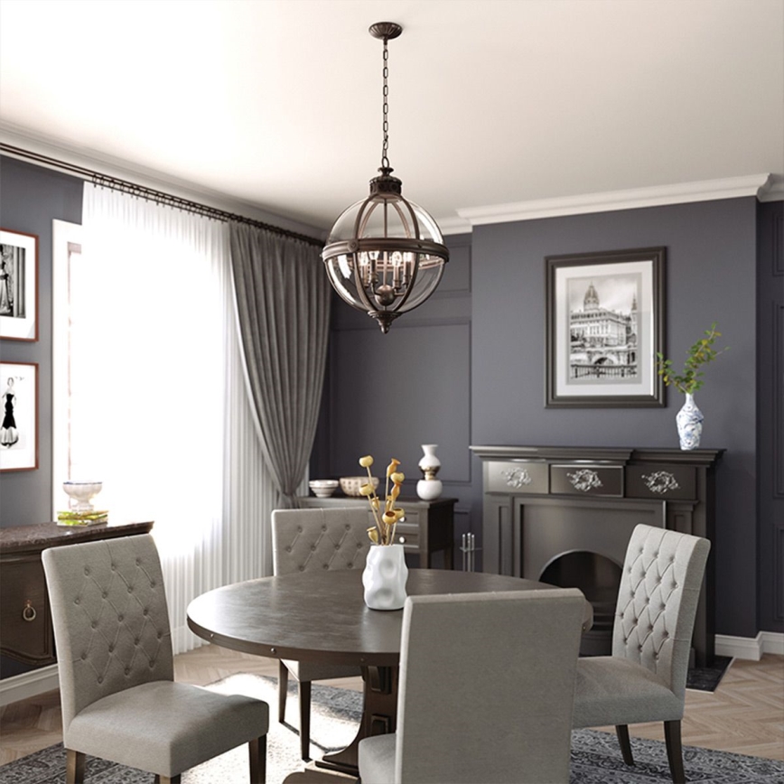Feiss - Luster na lancu ADAMS 4xE14/60W/230V brončana