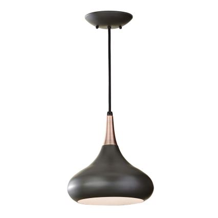 Feiss - Viseći luster na kabelu BESO 1xE27/60W/230V Ø 25,4 cm crna/bakrena