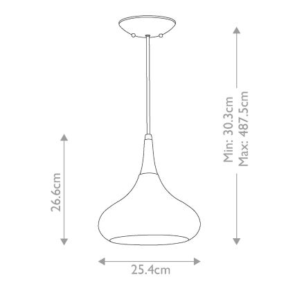 Feiss - Viseći luster na kabelu BESO 1xE27/60W/230V Ø 25,4 cm crna/bakrena