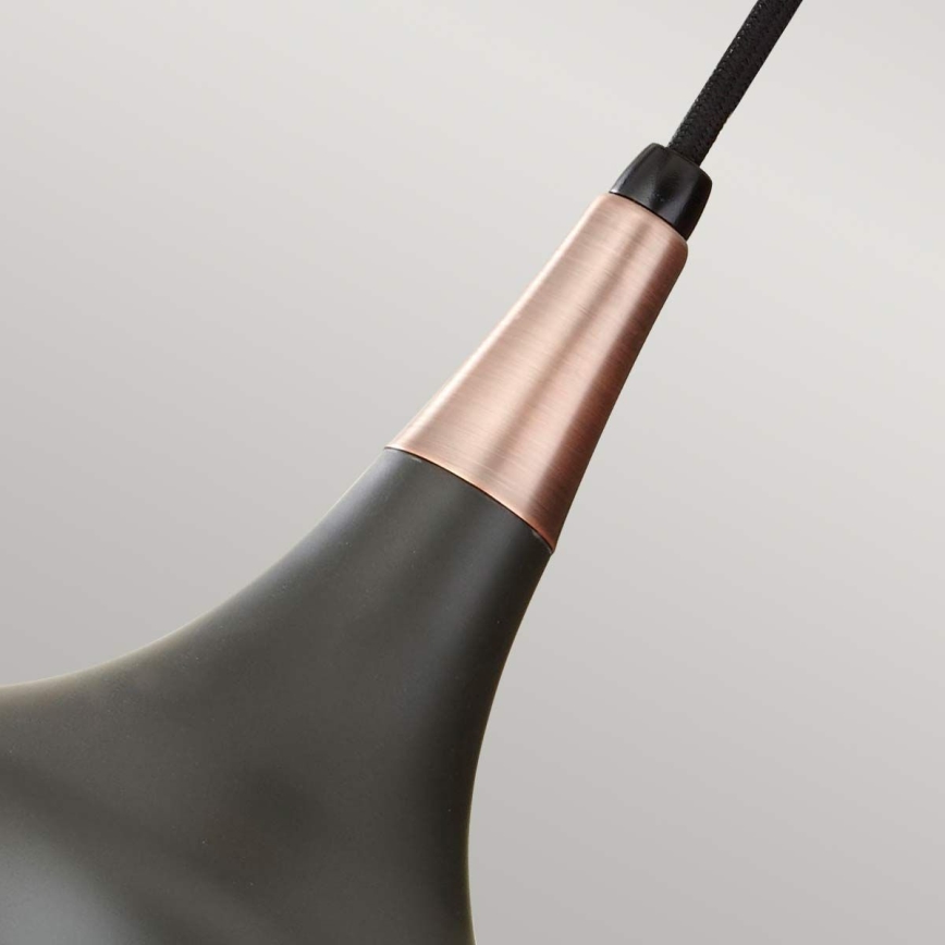 Feiss - Luster na kabelu BESO 1xE27/60W/230V Ø 17,9 cm crna/bakrena