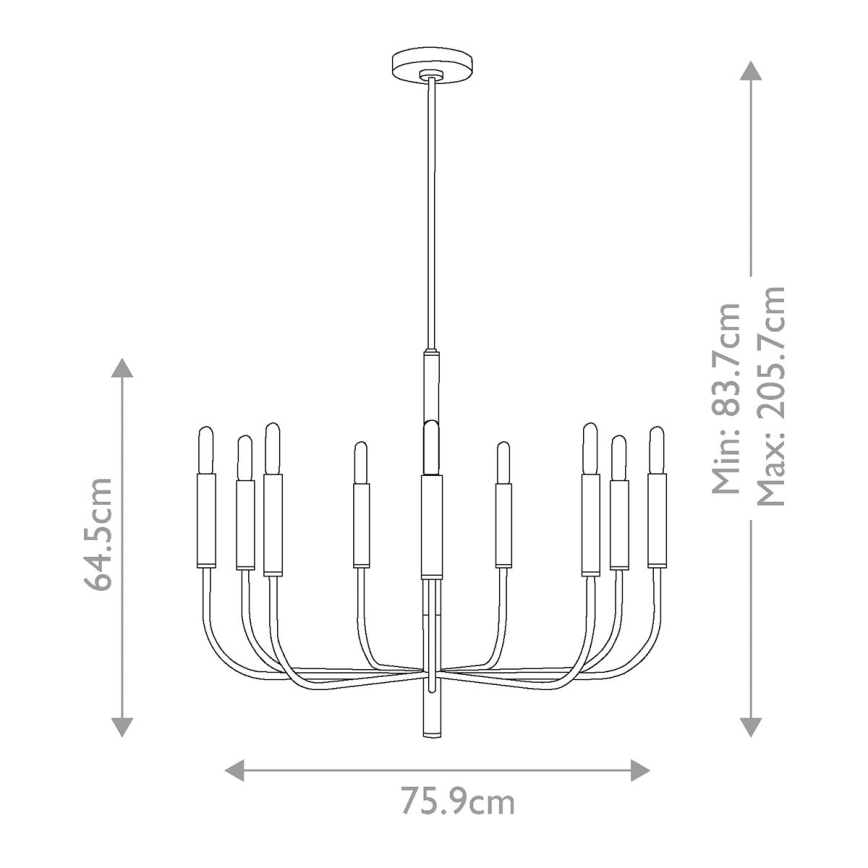 Feiss - Viseći luster BRIANNA 9xE14/60W/230V