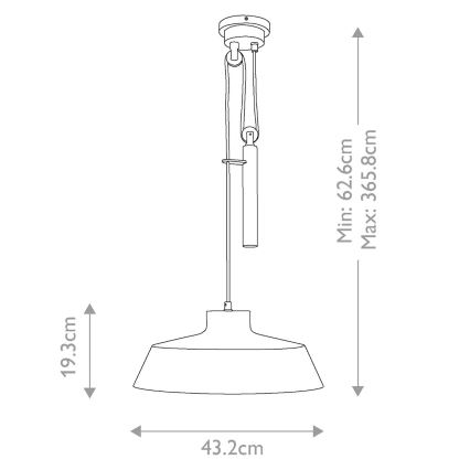 Feiss - Luster na sajli CANDOR 1xE27/60W/230V
