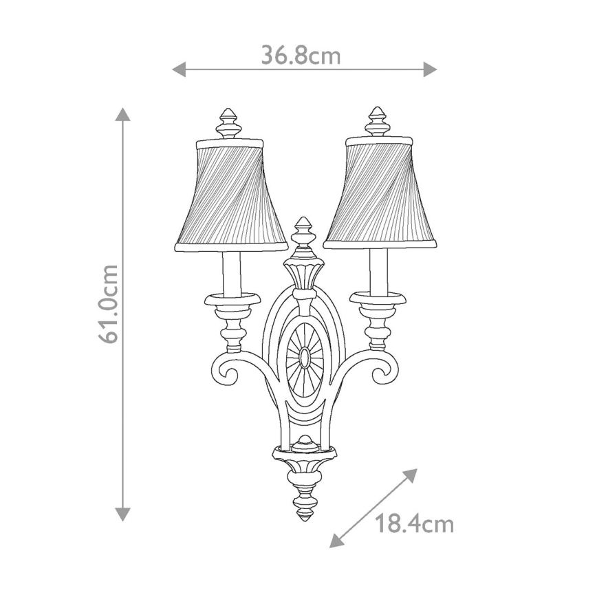 Feiss - Zidna svjetiljka DRAWING ROOM 2xE14/60W/230V