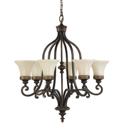 Feiss - Luster na lancu DRAWING ROOM 6xE27/60W/230V