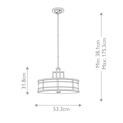 Feiss - Viseći luster FUSION 3xE27/60W/230V