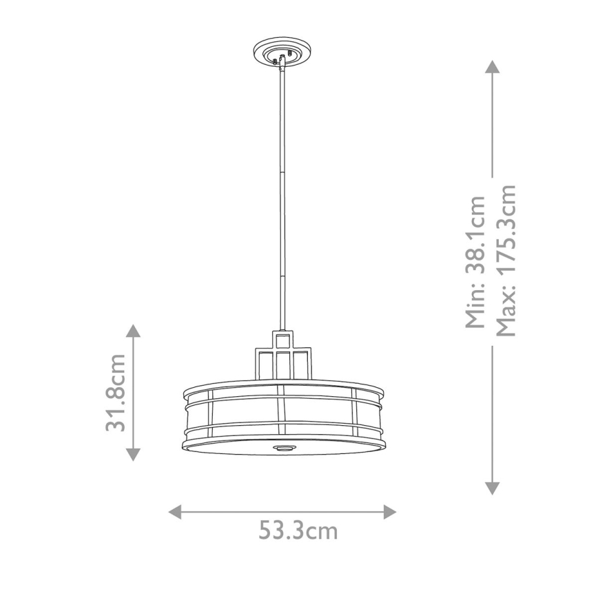Feiss - Viseći luster FUSION 3xE27/60W/230V