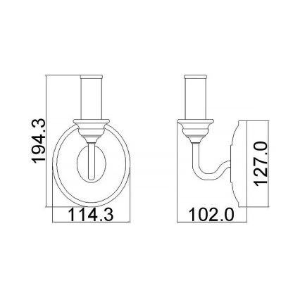Feiss - Zidna svjetiljka HARTSVILLE 1xE14/40W/230V bež/smeđa