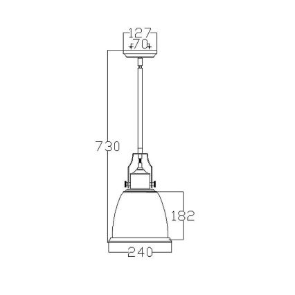 Feiss - Viseći luster HOBSON 1xE27/60W/230V srebrna