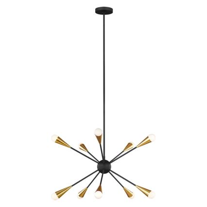Feiss - LED Viseći luster JAX 10xG9/3W/230V crna/zlatna