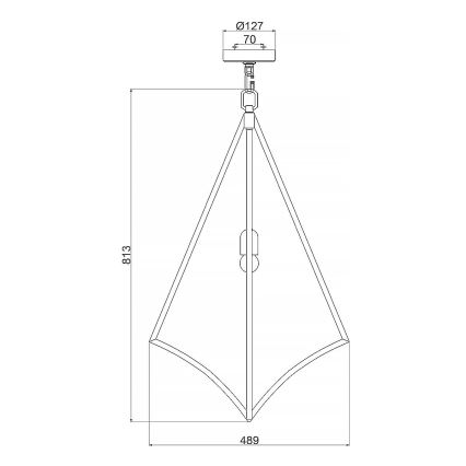 Feiss - Luster na lancu NICO 1xE27/60W/230V