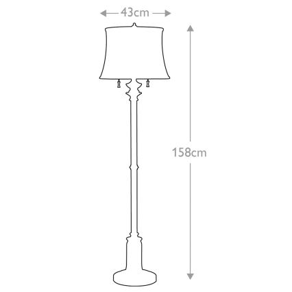 Feiss - Podna lampa STATEROOM 2xE27/60W/230V srebrna