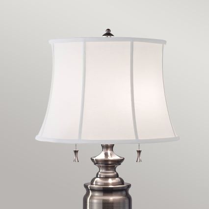 Feiss - Stolna lampa STATEROOM 2xE27/60W/230V srebrna