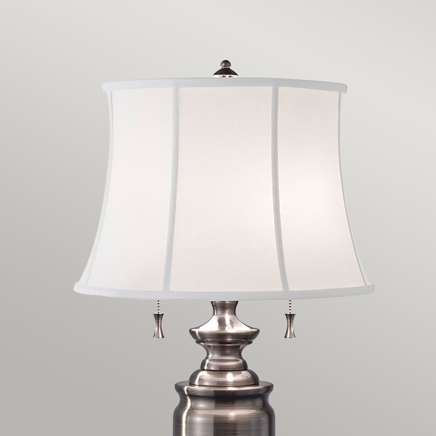 Feiss - Stolna lampa STATEROOM 2xE27/60W/230V srebrna