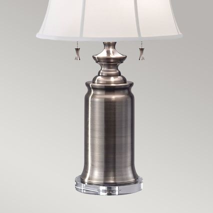Feiss - Stolna lampa STATEROOM 2xE27/60W/230V srebrna