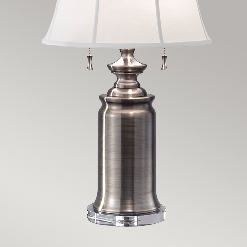 Feiss - Stolna lampa STATEROOM 2xE27/60W/230V srebrna