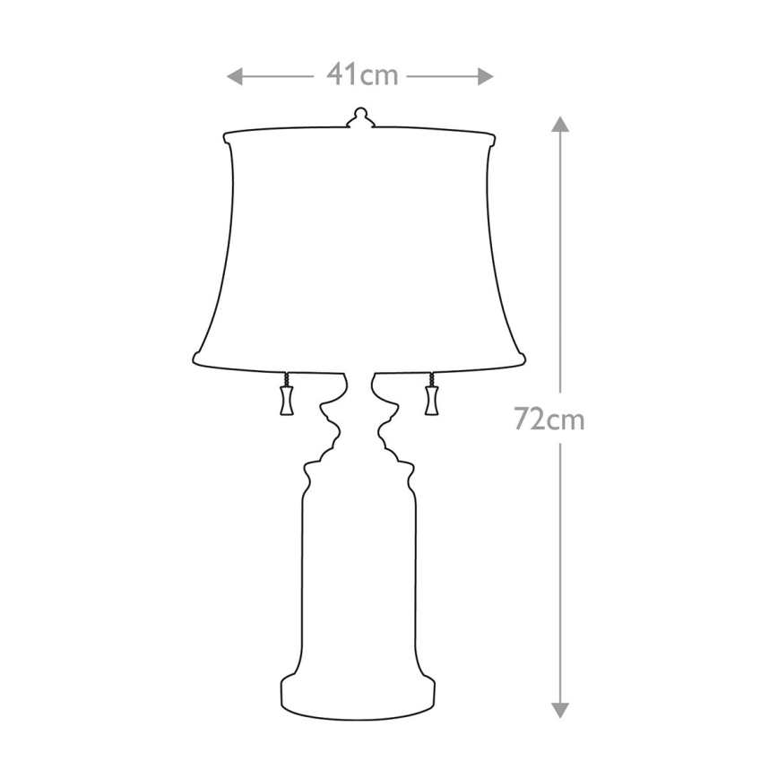 Feiss - Stolna lampa STATEROOM 2xE27/60W/230V srebrna