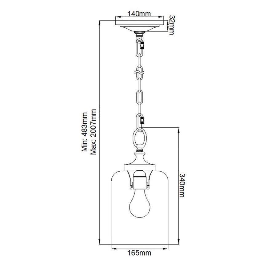 Feiss - Luster na lancu HOUNSLOW 1xE27/60W/230V