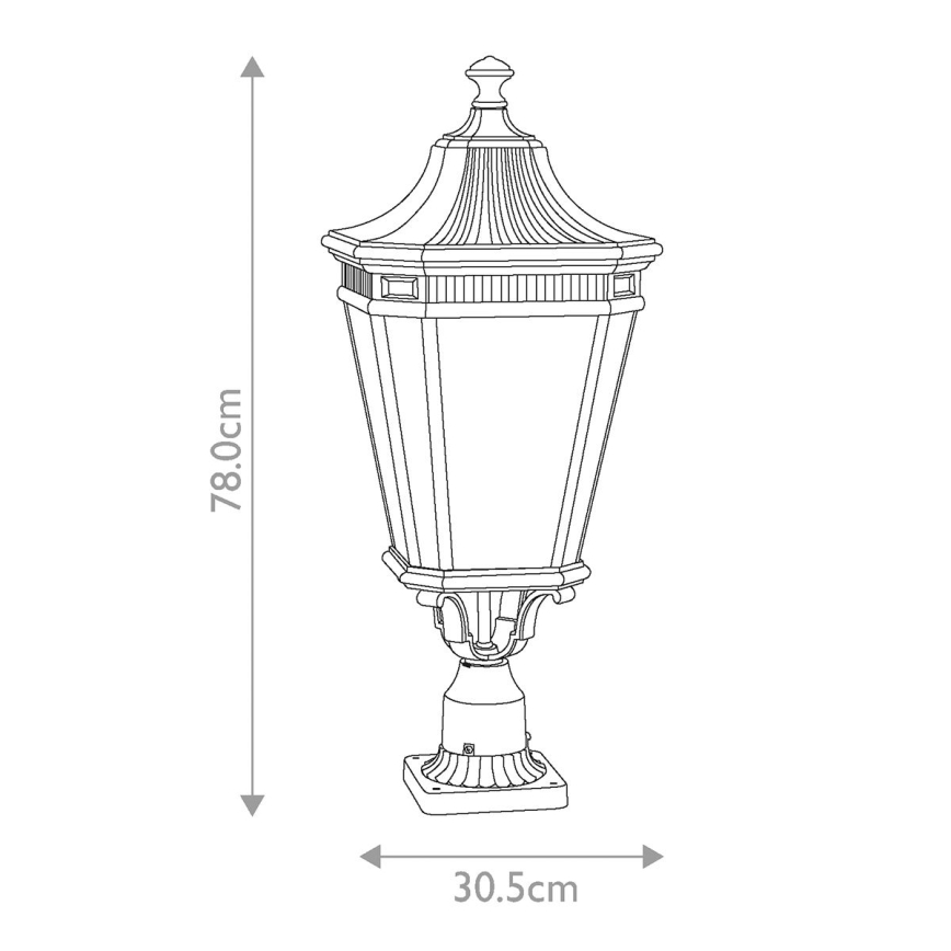 Feiss - Vanjska lampa COTSWOLD LANE 3xE14/60W/230V IP44 crna