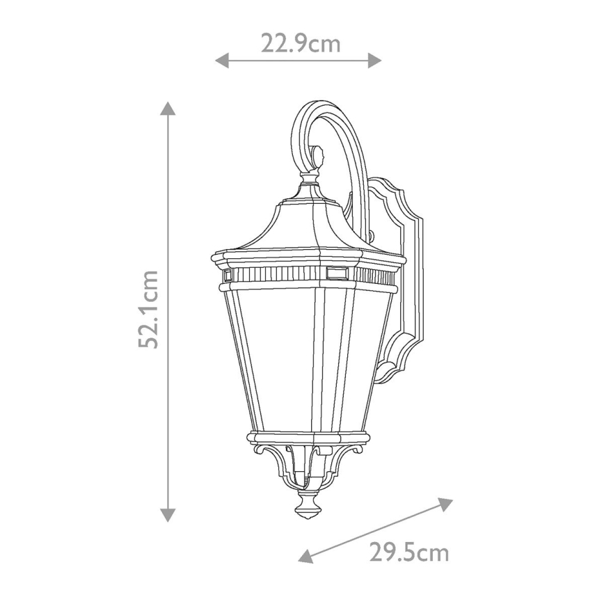 Feiss - Vanjska zidna svjetiljka COTSWOLD LANE 2xE14/60W/230V IP44 crna