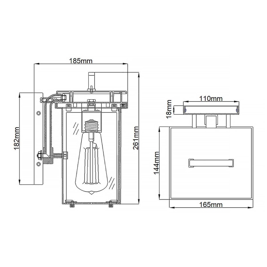 Feiss - Vanjska zidna svjetiljka GLENVIEW 1xE27/60W/230V IP44 antracit